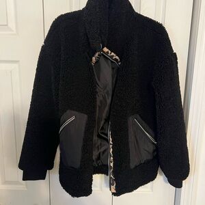Levi's Black Teddy Jacket with Patterned Lining